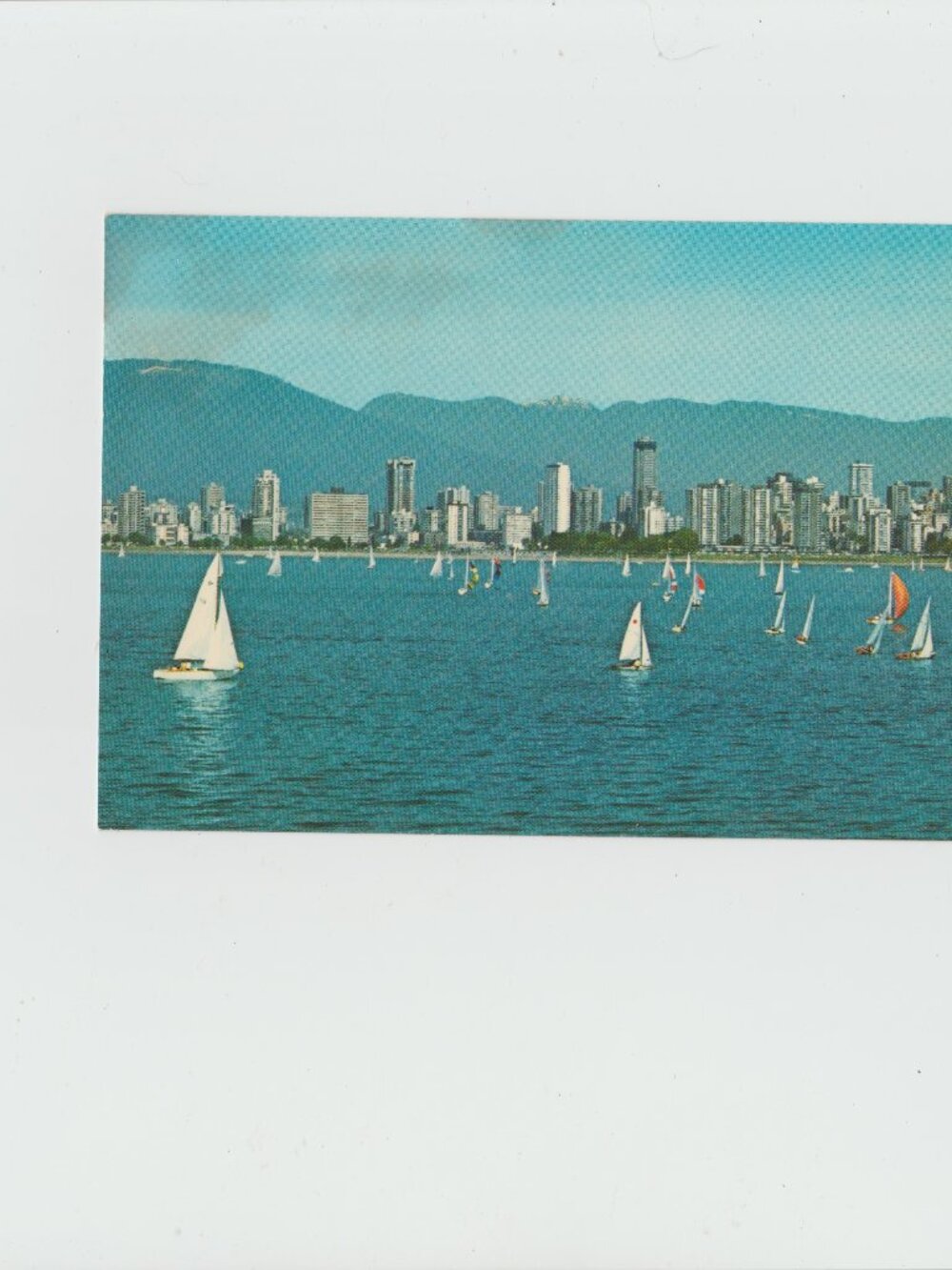 Postcard Sailboats English Bay Vancouver, B.C., Canada